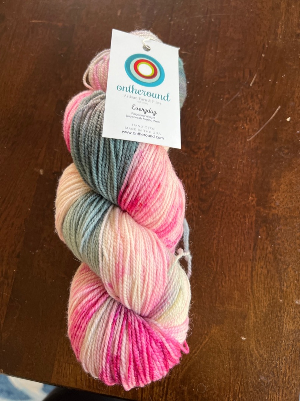 On the Round Artisan Yarn & Fiber Everyday Fingerimg Weight in Crime of Passion